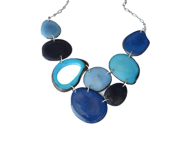 blue statement necklace for fall 2015 sela designs